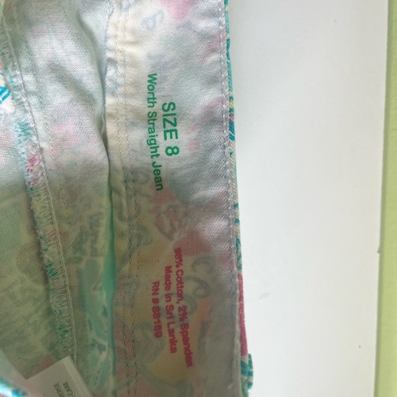 Lilly Pulitzer Jeans Worth Straight Leg In the Beginning Juice Stand Print Sz. 8 - Picture 3 of 8